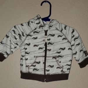 Old Navy zip up hoodie with airplanes